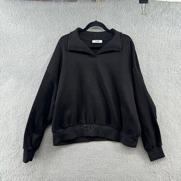 4th & Reckless Oversized Polo Sweatshirt Pullover size Extra Large - Picture 1 of 10